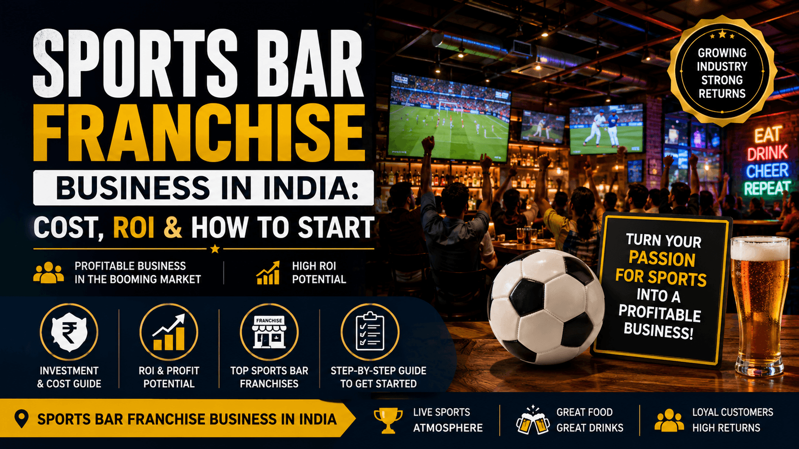 Sports Bar Franchise Business in India: Cost, ROI & How to Start